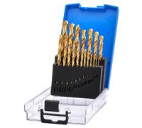 HSS Titanio Nitruro Rivestito Set Punte Trapano 19 Pezzi Per Steel Legno Plastic