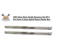 HSS Valvola Stelo Guida Alesatori Set di 2 Pezzi 5mm 5.5mm Spirale Flauti...