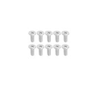 HSSDTECH 10 Pezzi M4 x 10 mm Viti a Testa Svasata Phillips a Croce in Acciaio Inossidabile argentate, Viti di Montaggio per TV/Monitor (Diametro Testa 8 mm / 0,31 Pollici)