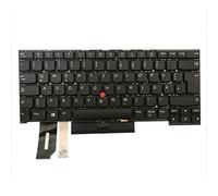 HSSDTECH Backlit Tastiera Ricambio per Lenovo Thinkpad T490s Type 20NX 20NY, T495s Type 20QJ 20QK Keyboard (German QWERTZ Layout - ISO)