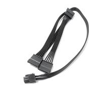 HSSDTECH Cavo di alimentazione SATA da 6 pin a 3x15 pin per Seasonic PSUs per Antec PSUs, Splitter per mining BTC, Adattatore per disco rigido 18.7-inch (47.6cm)