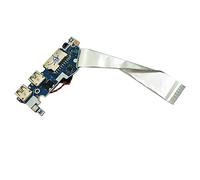 HSSDTECH Ricarica USB Scheda Jack Dock Port Socket per Lenovo ideapad S340-14IWL 81N7 5C50S24907 S340-14IML 81N9 S340-14IIL 81VV 5C50W89575 LS-H201P LS-H10JP Schedina USB + Batteria + Cavo