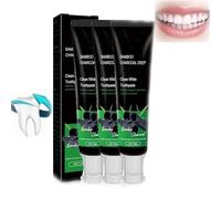 HSSHRAQV Dentifricio sbiancante Profondo al Carbone di bambù, dentifricio al Carbone Attivo Naturale, dentifricio Luminoso per la Pulizia del Carbone per l'igiene Orale