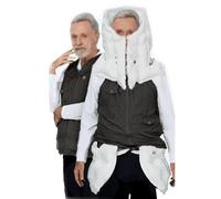 HSSMEUR Gilet anticaduta anticaduta Unisex per Anziani Gilet Intelligente per airbag indossabile,con App per visualizzare i Dati dell'esercizio,per Persone epilettiche o cieche(Menblack M)