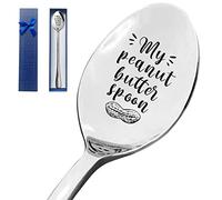 HSSPIRITZ Cucchiaio da caffè con scritta "My Peanut Butter", in acciaio inox, con incisione, idea regalo per mamme, papà, ragazzi, ragazze, donne, uomini, compleanni, Natale, San Valentino, festa