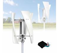 HSSTYLE Kit generatore a turbina eolica ad asse verticale da 12000 W, kit generatore a turbina eolica con regolatore di carica a 3 lame e regolatore, per la produzione di energia domestica, 24 V
