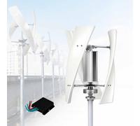 HSSTYLE Kit generatore di turbina eolica con regolatore di carica apparecchiature per produttori di elettricità verticale, kit generatore di turbine eoliche ad asse verticale per camper marini casa