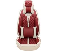 HSTBLEOO Coprisedili for auto universali, set completo di accessori for Nissan Pulsar Qashqai J10 J11 2011 2017 2018 Rogue Teana J31 J32 Terrano(Red Luxury)