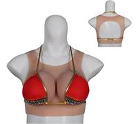 HSTBLEOO Forme del Seno in Silicone Tette finte Pettorale Realistico in Stile Gilet for Crossdresser Transgender Cosplay Gel Riempito(Ivory White,G Cup)