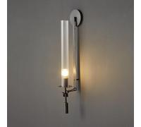 HSTBLEOO Glass Wall Sconce Double Gold Wall Light Bar Black Linear Bathroom Vanity Wall Sconce Over Mirror Industrial(Dark,1 light)