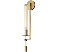 HSTBLEOO Glass Wall Sconce Double Gold Wall Light Bar Black Linear Bathroom Vanity Wall Sconce Over Mirror Industrial(Gold,1 light)