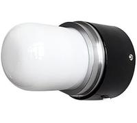 HSTBLEOO Mid Century Modern Milk White Glass Wall Sconce With Pull Chain Switch Farmhouse Black Bedside Wall Lamp(Without chain)