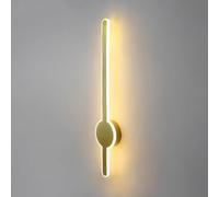 HSTBLEOO Nordic Classical Linear LED Light Fixture Bar Wall Mount Indoor Gold Bathroom Vanity Light Long Strip Modern Black Hallway(Gold,80CM)