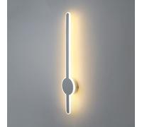 HSTBLEOO Nordic Classical Linear LED Light Fixture Bar Wall Mount Indoor Gold Bathroom Vanity Light Long Strip Modern Black Hallway(White,60CM)