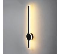 HSTBLEOO Nordic Classical Linear LED Light Fixture Bar Wall Mount Indoor Gold Bathroom Vanity Light Long Strip Modern Black Hallway(Dark,80CM)