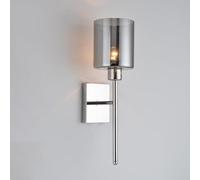 HSTBLEOO Single Light Wall Sconces Black Gray Glass Long Pole Mid Century Modern Wall Light Pull Chain On Off Switch Industrial(Without switch)