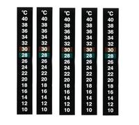 Hsthe Sea 10 PZ Acquario Stick-on Termometro 10-40 ℃ Striscia di Temperatura Serbatoio di Pesce Temperatura Dell'acqua Sticker Calibro Gradi Celsius Display