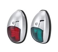 Hsthe Sea 2 PCS 12V Luci di navigazione marine a LED rosse verdi, Luce di navigazione impermeabile Luce verde per portello rosso di dritta, Montaggio laterale per navi da 20 metri