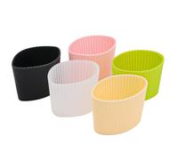 Hsthe Sea 5 Pezzi di Copertura Protettiva per Tazza di caffè Riutilizzabile in Silicone Antiscivolo colorato Resistente al Calore