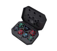 Hsthe Sea 7PCS Dadi elettronici a LED con scatola di ricarica Dungeons and Dragons Dadi Set di dadi poliedrici per Dungeons and Dragons Gioco di ruolo da tavolo