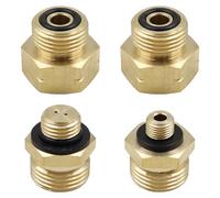 Hsthe Sea Adattatore per Cartuccia Gas da 4 Pezzi, Set adattatori per bombole di Gas, Adattatore per Collegamento Gas in Ottone, Set adattatori (bombola Standard + Set di riempimento)