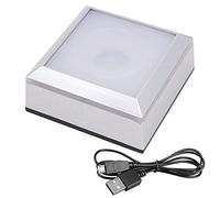 Hsthe Sea Espositore in Cristallo multimodale con Base Luminosa a LED in Cristallo Quadrato con Interruttore tattile per Sfera di Cristallo 3D Crystal Art