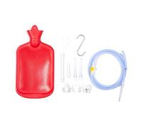 Hsthe Sea Kit clistere Marino capacità 2000 ml Borsa per clistere in Gomma Kit per clistere Domestico per la disintossicazione del Colon Risciacquo detergente (Rosso)