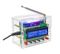 Hsthe Sea Kit Radio FM Progetti di Saldatura Fai-da-Te Radio FM 87-108 MHz Kit per esercitazioni di Saldatura Display LCD1602 per l'apprendimento Insegnamento STEM Education DIY