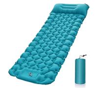 Hsthe Sea Materassino da Campeggio autogonfiabile, materassino da Campeggio Impermeabile Portatile da 9 cm per Escursioni all'aperto, materassino ad Aria Leggero a Rotolo Singolo (Blu)