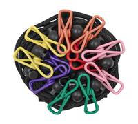 Hsthe Sea Mollette da bucato da Campeggio, Accessori da Campeggio, Stendibiancheria da Viaggio con 12 Clip, Stendibiancheria Portatile, Stendibiancheria da Esterno, Stendibiancheria Retrattile