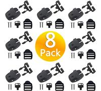 Hsthe Sea Set di 8 clip per la copertura della vasca idromassaggio per sostituire i fermi con chiavi e hardware, nero