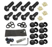 Hsthe Sea Set di Viti per targa antifurto, Viti di Sicurezza per targa, assortimento in Solido Acciaio Inossidabile, Viti antifurto, copribulloni