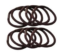 HSTWODE 10 elastici per capelli da donna, con forte tenuta, senza metallo, elastici per tutti i tipi di capelli, accessori per capelli per uomini e bambini (marrone scuro)