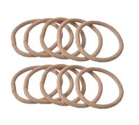 HSTWODE 10 elastici per capelli da donna, con forte tenuta, senza metallo, elastici per tutti i tipi di capelli, accessori per capelli per uomini e bambini (beige)