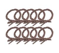 HSTWODE 10 eleganti elastici per capelli intrecciati super elastici, resistenti e alla moda, accessori per capelli per tutti i tipi di capelli e trecce (marrone caffè)