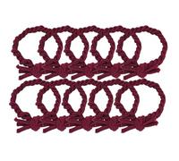 HSTWODE 10 eleganti elastici per capelli intrecciati super elastici, resistenti e alla moda, per tutti i tipi di capelli e trecce (rosso bordeaux)