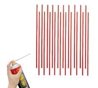 HSTWODE 20/100 cannucce per bombolette spray, 12-50 cm, cannuccia di prolunga per ugelli in plastica rossa, per zone strette, lubrificanti, detergente (20 pezzi da 25 cm)