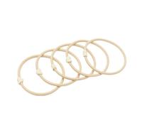HSTWODE 5 elastici per capelli a forma di cuore, per studentesse e donne, in filigrana nei toni pastello e caffè, graziosi elastici per capelli con elevata elasticità (color crema)