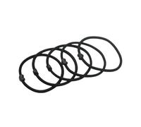 HSTWODE 5 elastici per capelli a forma di cuore per studenti e donne in filigrana in tonalità pastello e caffè, graziosi elastici per capelli con elevata elasticità (nero)