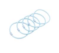 HSTWODE 5 elastici per capelli a forma di cuore per studenti e donne in filigrana in tonalità pastello e caffè, graziosi elastici per capelli con elevata elasticità (azzurro)