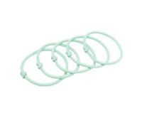 HSTWODE 5 elastici per capelli a forma di cuore per studenti e donne in filigrana in tonalità pastello e caffè, graziosi elastici per capelli con elevata elasticità (verde chiaro)