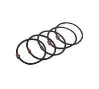 HSTWODE 5 elastici per capelli a forma di cuore per studenti e donne in filigrana in tonalità pastello e caffè, graziosi elastici per capelli con elevata elasticità (marrone caffè)