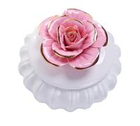 HSTWODE Juwel - Organizer per fiori, in ceramica, per conservare gioielli, portaspezie, chiavi, scatole rotonde (rosa)