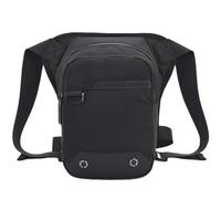HSTWODE Marsupio da gamba moto uomo borsa da gamba tattica impermeabile multifunzionale marsupio sportivo marsupio grande capacità borsa gamba uomo per moto bicicletta escursionismo pesca, Nero,