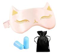 HSTWODE Maschera per dormire, maschera per il ghiaccio, maschera per il sonno da uomo, maschera per il sonno da donna, maschera per gli occhi, maschera morbida per lo yoga e i viaggi (rosa)
