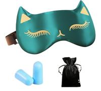 HSTWODE Maschera per dormire, maschera per il ghiaccio, maschera per il sonno da uomo, maschera per il sonno da donna, maschera per gli occhi, maschera morbida per lo yoga e i viaggi (verde)