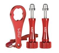 HSU 2Pcs Viti in Lega di Alluminio per GoPro, Viti per Videocamera con Lunghezza Estensione per GoPro con Media Mod o Custodia Impermeabile (Rosso)
