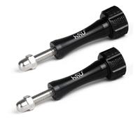 HSU 2Pcs Viti in Lega di Alluminio per GoPro, Viti per Videocamera con Lunghezza Estensione per GoPro con Media Mod o Custodia Impermeabile (Nero)