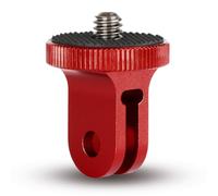 HSU Adattatore in Alluminio da 1/4"-20 per il Supporto della Videocamera Compatibile con i Supporti Go Pro, Insta 360 o altre Videocamere d'Azione (1 Pack, Rosso)