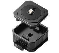 HSU Adattatore per montaggio fotocamera a sgancio rapido, piastra a sgancio rapido in metallo con vite da 1/4", sistema di sgancio rapido per fotocamere DSRL/Gimble/treppiedi/monopiede/testa a